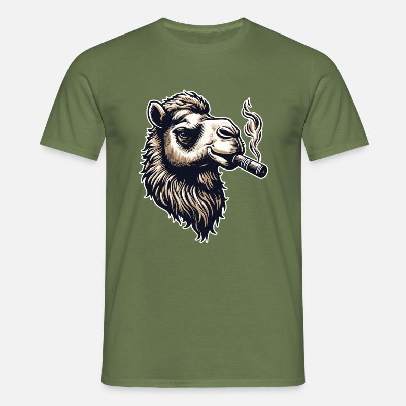 Zigarre Kamel - Männer T-Shirt - Militärgrün
