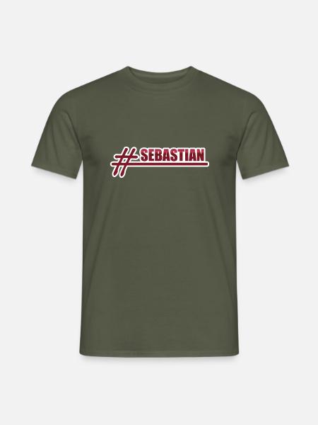 Sebastian - Männer T-Shirt - Militärgrün