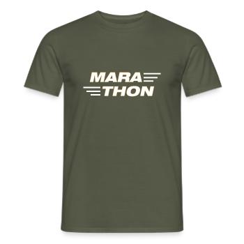 Triathlon Swim Bike Run Marathon - Männer T-Shirt - Militärgrün - Vorne - AI Model Male 178 light (178cm)
