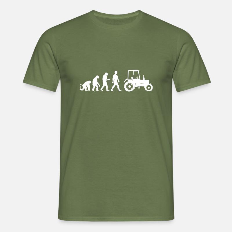 traktor evolution - Männer T-Shirt - Militärgrün