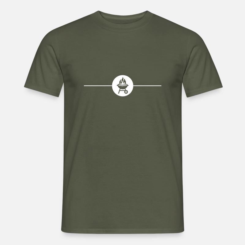 Symbole du gril Grillades - T-shirt homme - vert militaire