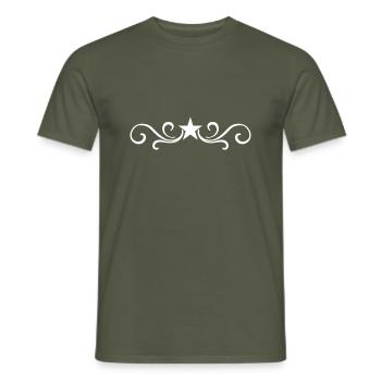 Ornament Element Line - Men's T-Shirt - military green - Front - AI Model Male 178 light (178cm)