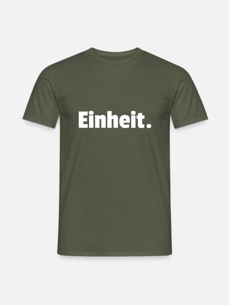 001 Einheit weiß - Männer T-Shirt - Militärgrün