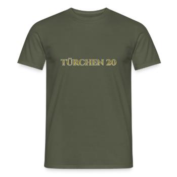 Türchen 20 - Männer T-Shirt - Militärgrün - Vorne - AI Model Male 178 light (178cm)
