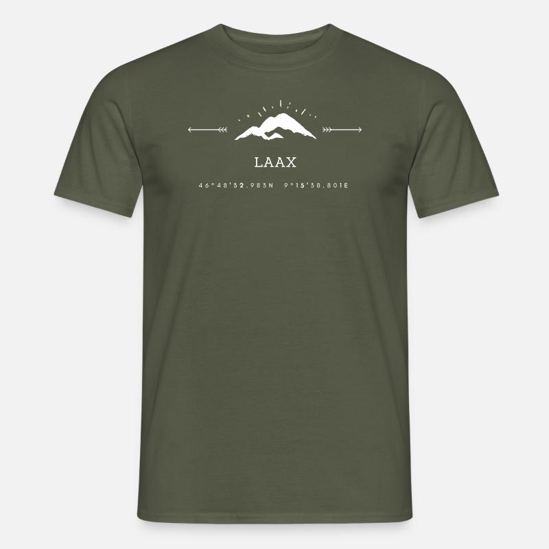 Laax - Männer T-Shirt - Militärgrün
