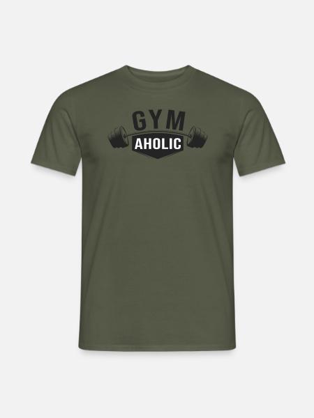 Gymoholic - Männer T-Shirt - Militärgrün