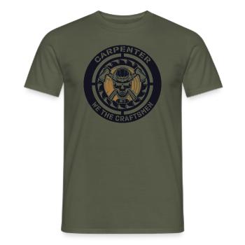 Carpenter we the craftsmen - Men's T-Shirt - military green - Front - AI Model Male 178 light (178cm)