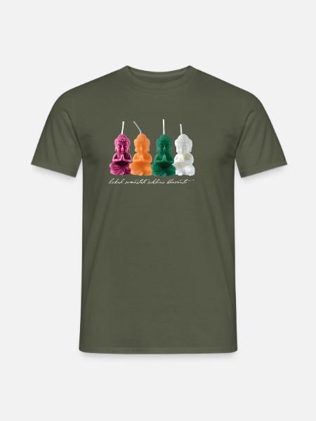 buddha buddhini kleine buddhas - Männer T-Shirt - Militärgrün