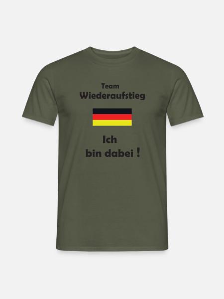 Team Wiederaufstieg "D" - Männer T-Shirt - Militärgrün