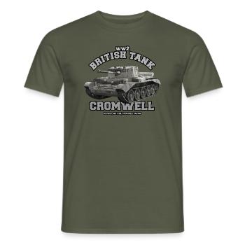 Britischer mittlerer Panzer - Cromwell - Männer T-Shirt - Militärgrün - Vorne - AI Model Male 178 light (178cm)