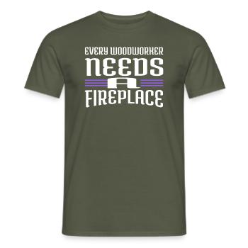 forester best hearbeat fun axes - Männer T-Shirt - Militärgrün - Vorne - AI Model Male 178 light (178cm)
