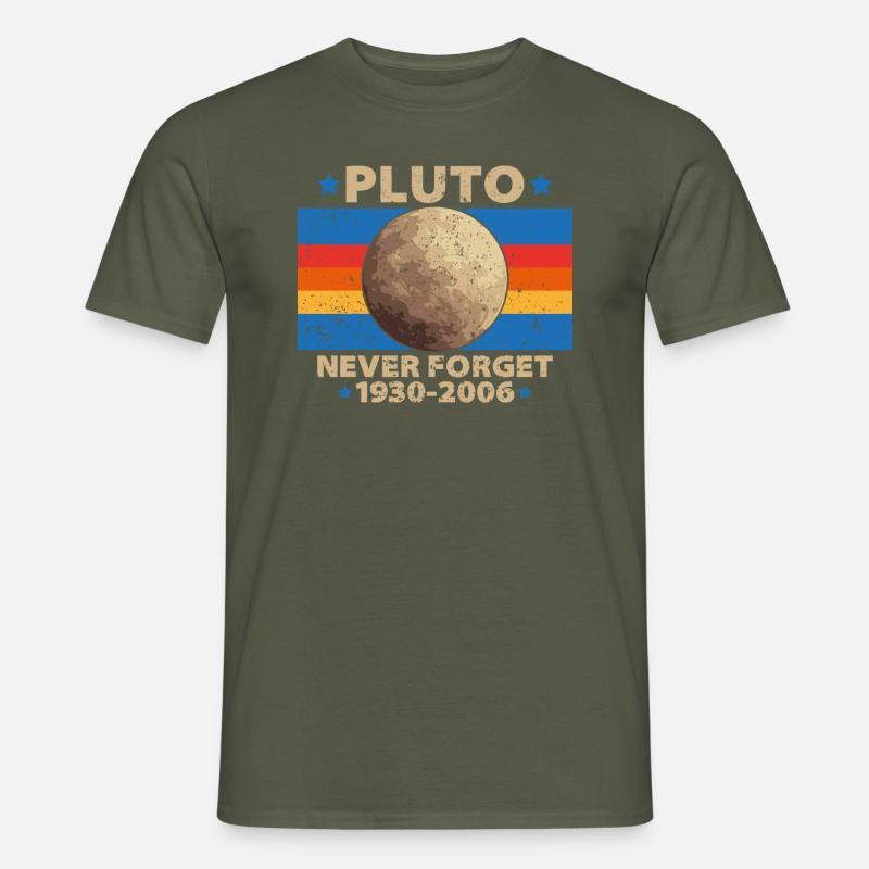 Pluto never forget Geschenk Retro Vintage Old - Männer T-Shirt - Militärgrün