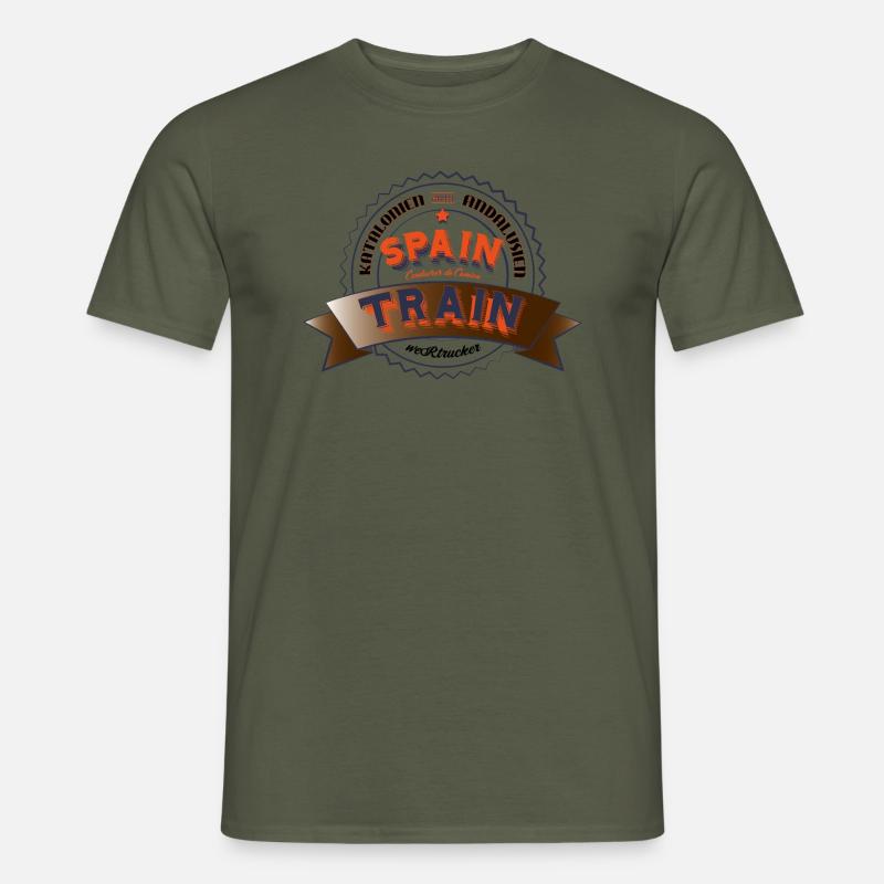 Spain Train - Männer T-Shirt - Militärgrün