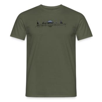 MOIN 30 - Men's T-Shirt - military green - Front - AI Model Male 178 light (178cm)