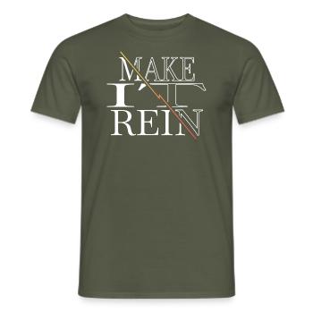 Citation Barbes Dino Bike Moon Bodybuilder Dictons - T-shirt homme - vert militaire - Devant - AI Model Male 178 light (178cm)