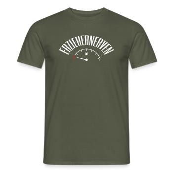 Erzieher mit Herz Erzieherin Nerven Stress Nerven - Männer T-Shirt - Militärgrün - Vorne - AI Model Male 178 light (178cm)