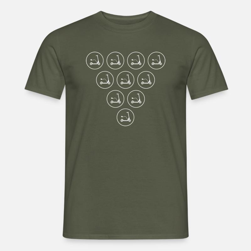 E-Scooter E-Roller Scooter - Männer T-Shirt - Militärgrün