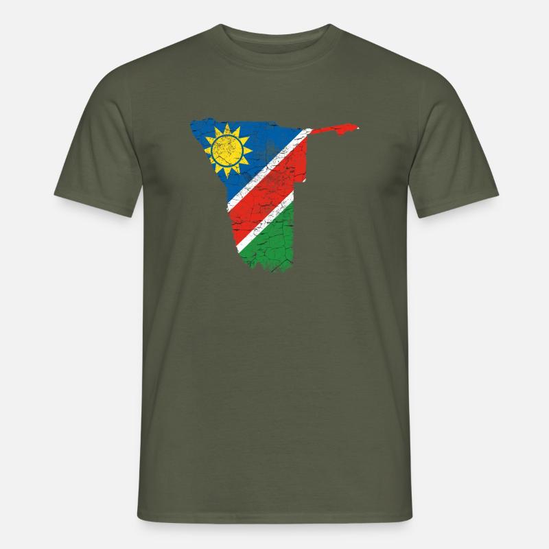 Namibia - Männer T-Shirt - Militärgrün