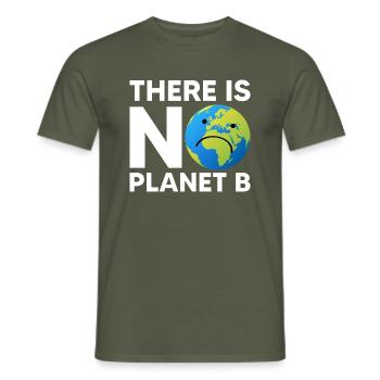 There is no Planet B - Männer T-Shirt - Militärgrün - Vorne - AI Model Male 178 light (178cm)
