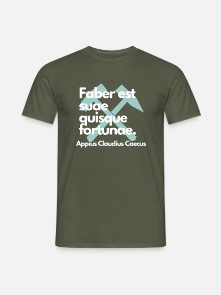 Faber est suae quisque fortunae - Männer T-Shirt - Militärgrün
