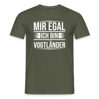 Mir egal Vogtland - Männer T-Shirt - Militärgrün - Vorne - AI Model Male 178 light (178cm)