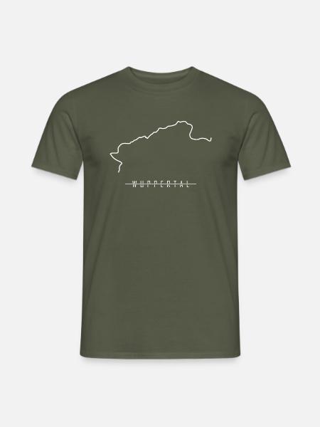 Stadt Land Fluss - Männer T-Shirt - Militärgrün
