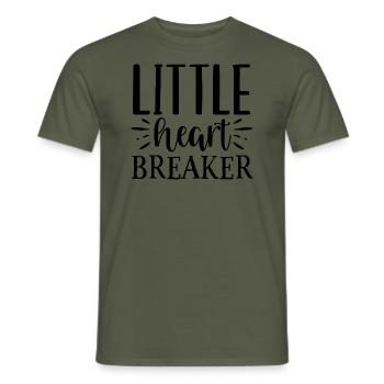 Design Little heart breaker - T-shirt homme - vert militaire - Devant - AI Model Male 178 light (178cm)