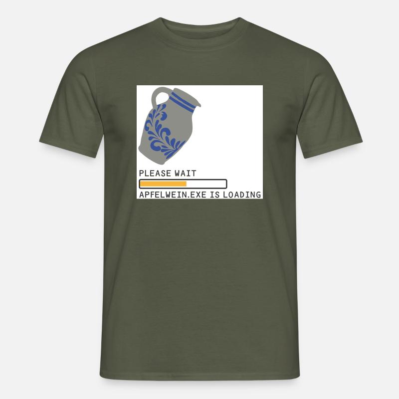 Bembel Loading please wait - Männer T-Shirt - Militärgrün