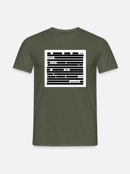 Files geschwärzt - Männer T-Shirt - Militärgrün