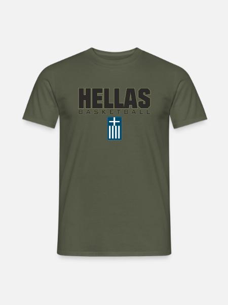 HELLAS Basketball 2 - Männer T-Shirt - Militärgrün