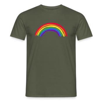 LGBT Amis Pride Droits Sentence Cadeau - T-shirt homme - vert militaire - Devant - AI Model Male 178 light (178cm)