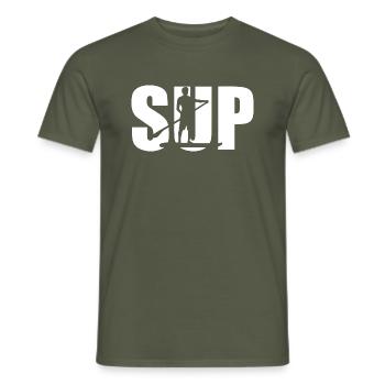 Skateboard SUP Surfing - Men's T-Shirt - military green - Front - AI Model Male 178 light (178cm)