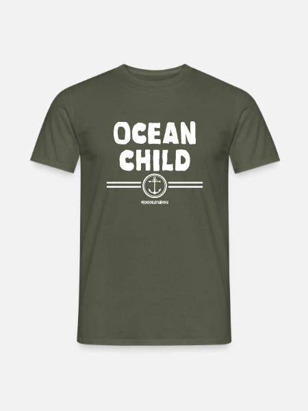 Ocean Child - Männer T-Shirt - Militärgrün