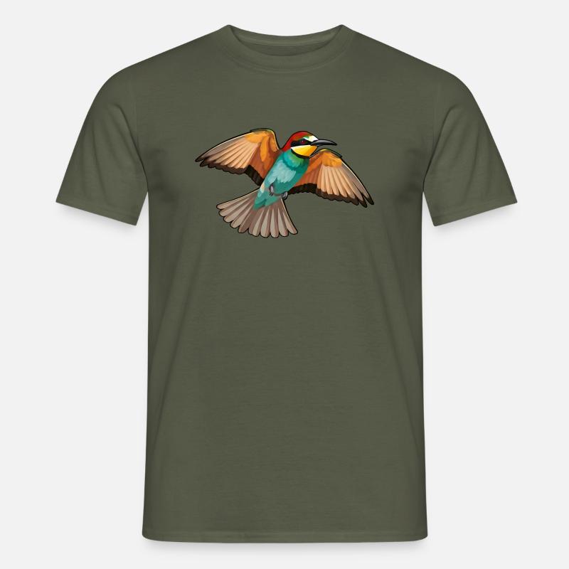 Guêpier Merops Apiaster - T-shirt homme - vert militaire
