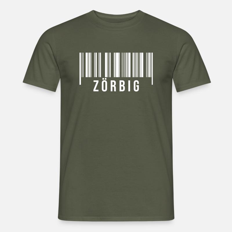 Zörbig Strichcode - Männer T-Shirt - Militärgrün