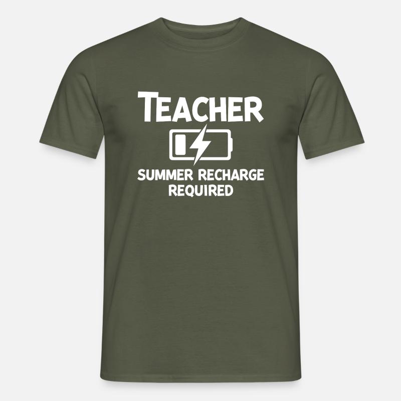Recharge d’été pour les enseignants - T-shirt homme - vert militaire