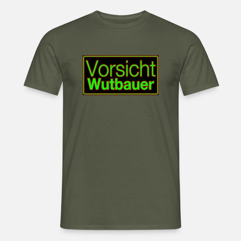 Vorsicht Wutbauer! - Männer T-Shirt - Militärgrün