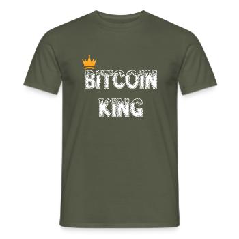 Bitcoin Trading Crypto Stocks - T-shirt homme - vert militaire - Devant - AI Model Male 178 light (178cm)