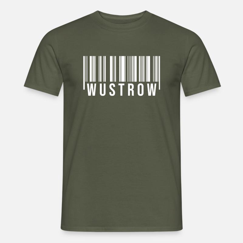 Wustrow Strichcode - Männer T-Shirt - Militärgrün