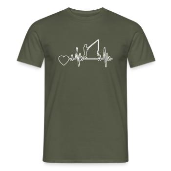 Hameçons Pêche Pêche Pêche Pêche Pêche - T-shirt homme - vert militaire - Devant - AI Model Male 178 light (178cm)