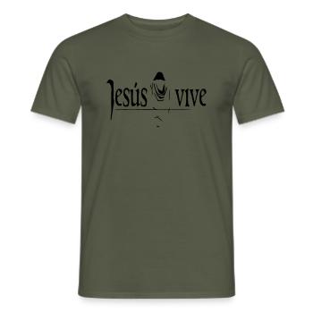 Jesus lebt - Männer T-Shirt - Militärgrün - Vorne - AI Model Male 178 light (178cm)