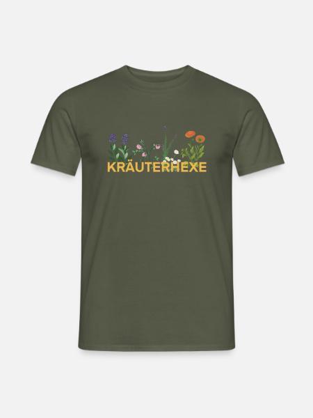 Kräuterhexe gelb - Männer T-Shirt - Militärgrün