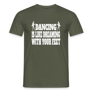 Ballet Dancer Gift Dance Ballerina Dance Class - Men's T-Shirt - military green - Front - AI Model Male 178 light (178cm)