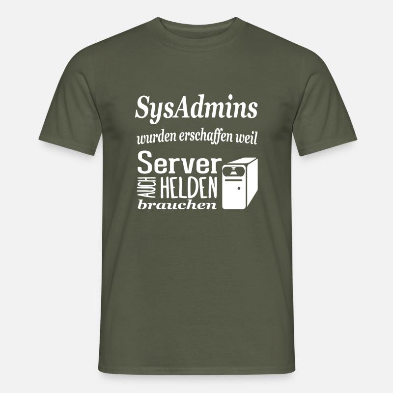 Systemadmins o. Serveradmins Herlden - Männer T-Shirt - Militärgrün
