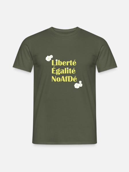 Liberté Égalité NoAfDé - Männer T-Shirt - Militärgrün