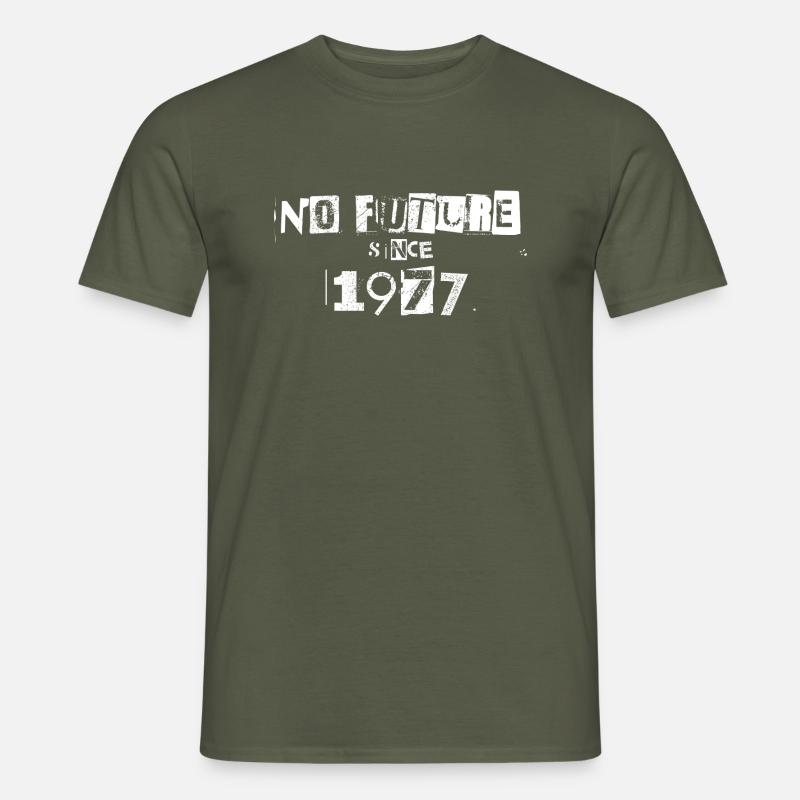 No Future 77 - Männer T-Shirt - Militärgrün