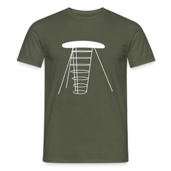Der Pilz weiss - Männer T-Shirt - Militärgrün - Vorne - AI Model Male 178 light (178cm)