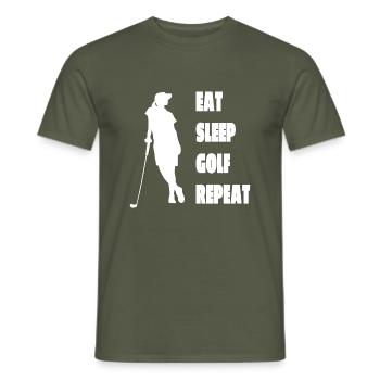 Golfspieler Golf Golfverein Golfsport Golfplatz - Männer T-Shirt - Militärgrün - Vorne - AI Model Male 178 light (178cm)