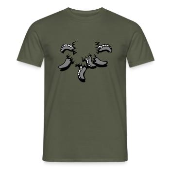Tentakel Kraken Monster aufgerissens Shirt Alien - Männer T-Shirt - Militärgrün - Vorne - AI Model Male 178 light (178cm)
