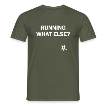 Triathlon Swim Bike Run Marathon - Männer T-Shirt - Militärgrün - Vorne - AI Model Male 178 light (178cm)